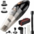 DOFLY Kabelloser Handstaubsauger, 8500PA Saugleistung Handsauger, Wiederaufladbarer Akku Staubsauger mit Waschbarem Filter, Nass & Trocken Autostaubsauger mit LED-Licht (Schwarz & Golden) - 1